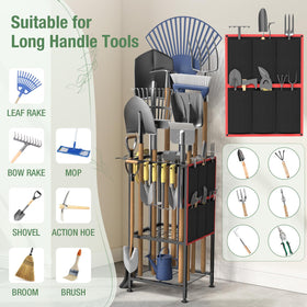 Lovind Garden Tool Organizer mounting anchors provide stable installation.