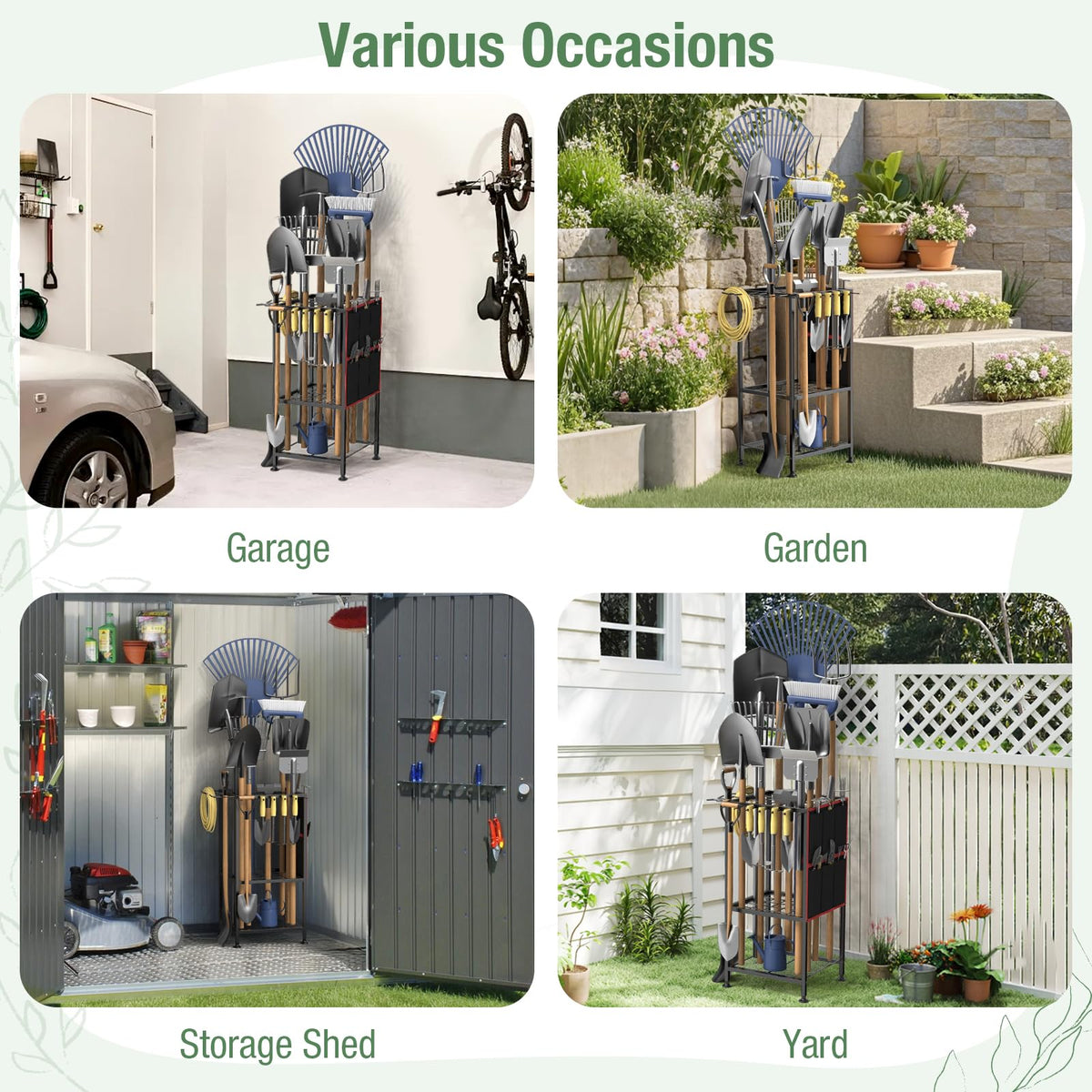 Lovind Garden Tool Organizer easy assembly with included hardware.