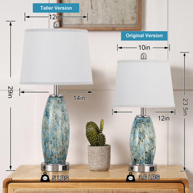 Lovlast pair of lamps complements coastal modern decor in living rooms and bedrooms.