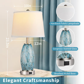 Lovlast nightstand lamp middle-lit option provides soft bedtime illumination.