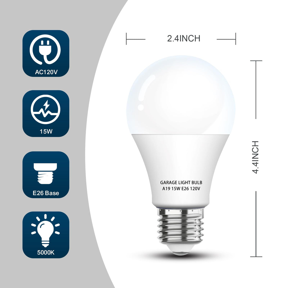 LOXYEE 5000K daylight emission highlights crisp, eye-friendly garage lighting
