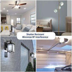 LOXYEE energy savings comparison illustrating 85% reduction vs incandescent