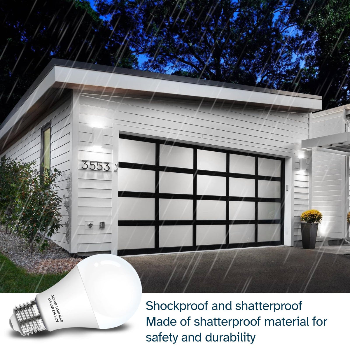 LOXYEE dimmable LED bulb setup closeup showing adjustable lighting