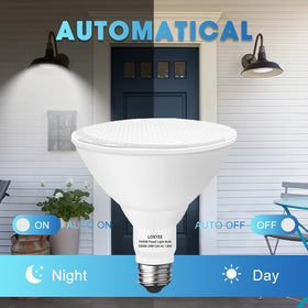 LOXYEE outdoor flood light with 6 inch installation and E26 base