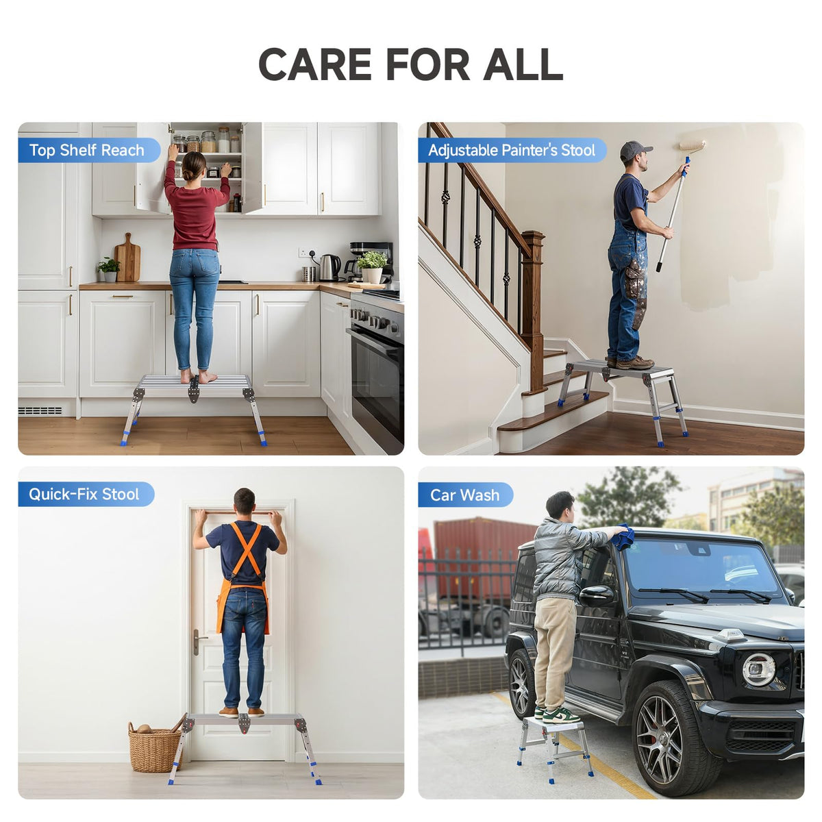Loyoda 500-pound capacity platform provides solid support for tasks