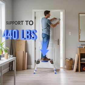 Loyoda adjustable-height step stool set to three positions for versatile reach