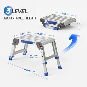 Loyoda step stool displaying 440-pound load capacity for sturdy use