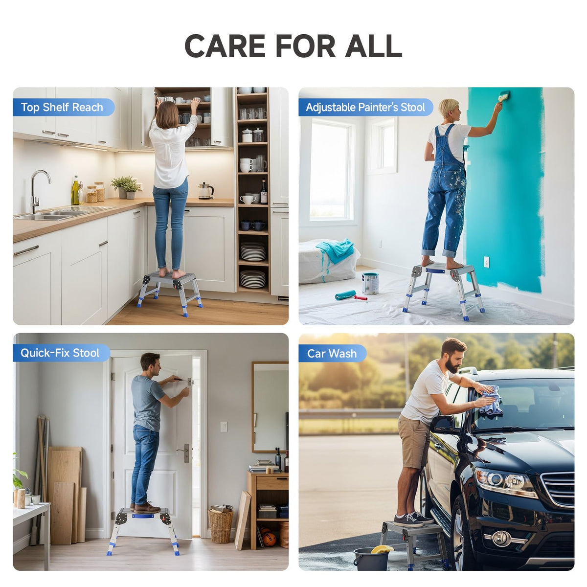 Loyoda tool-free assembly step stool ready for use in seconds