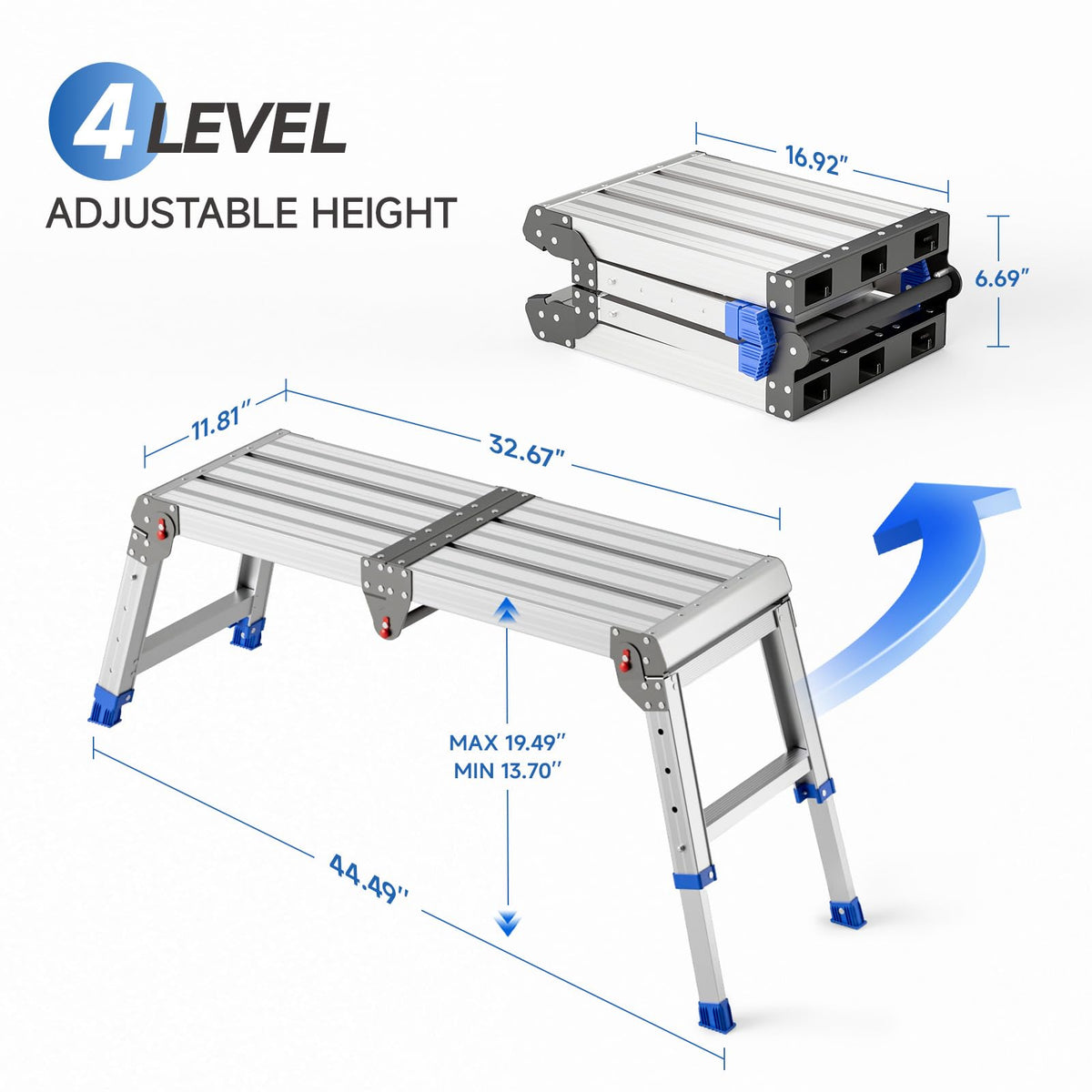 Loyoda versatile-use platform suitable for indoor tasks and outdoor seating