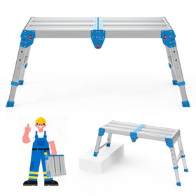 Loyoda Work Platform 500lbs blue in use on a cabinet for reach