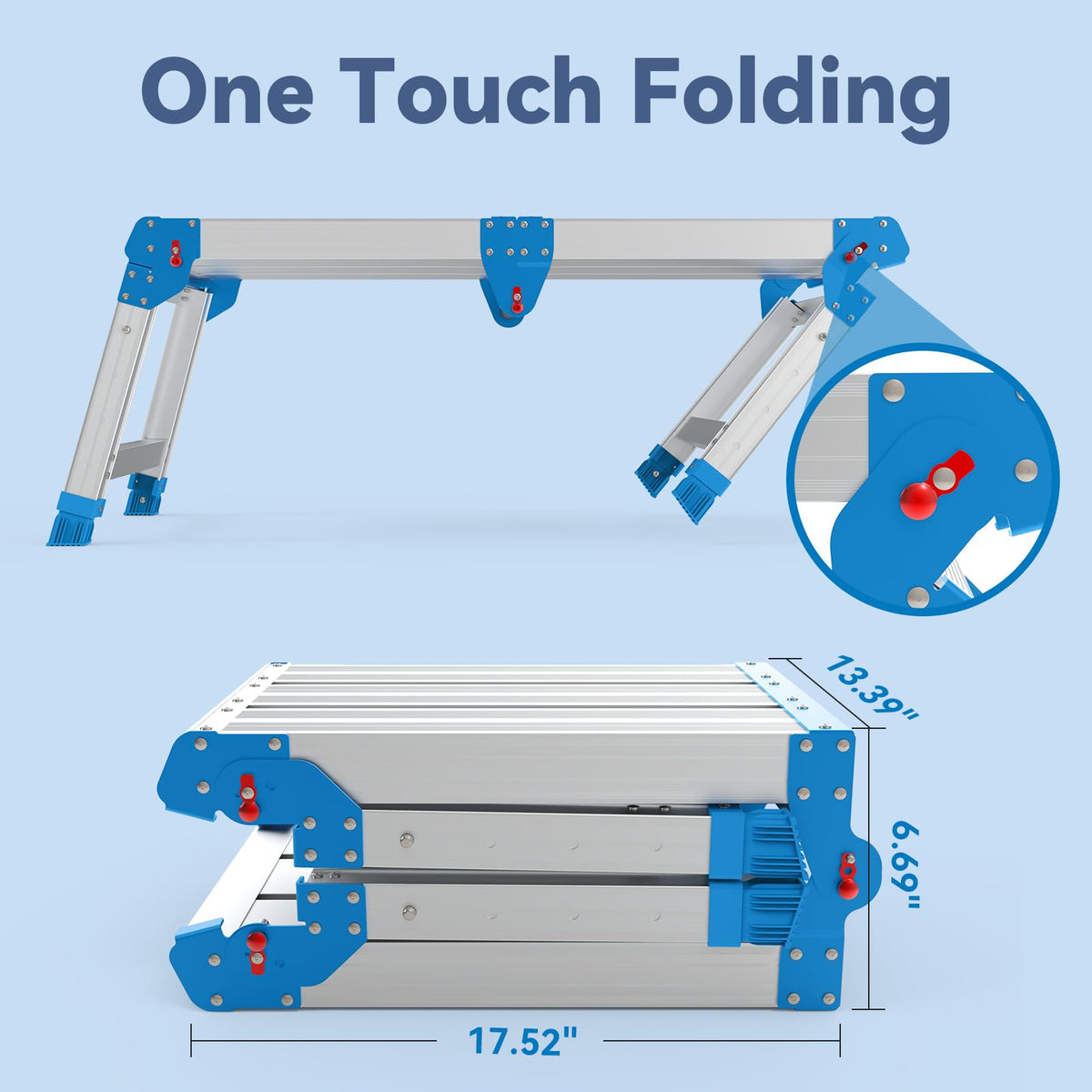 Loyoda Work Platform five-second open for effortless use outdoors