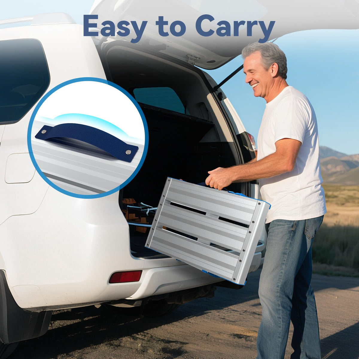 Loyoda Work Platform folded compact for easy carrying and storage.