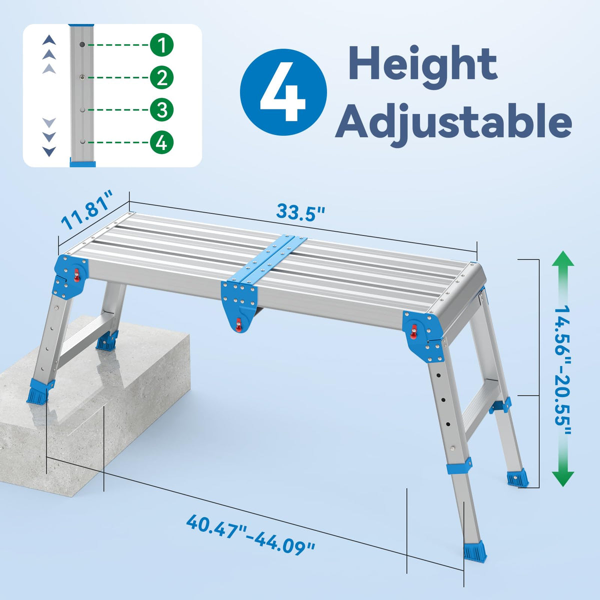 Loyoda Work Platform one-touch fold for quick setup anywhere
