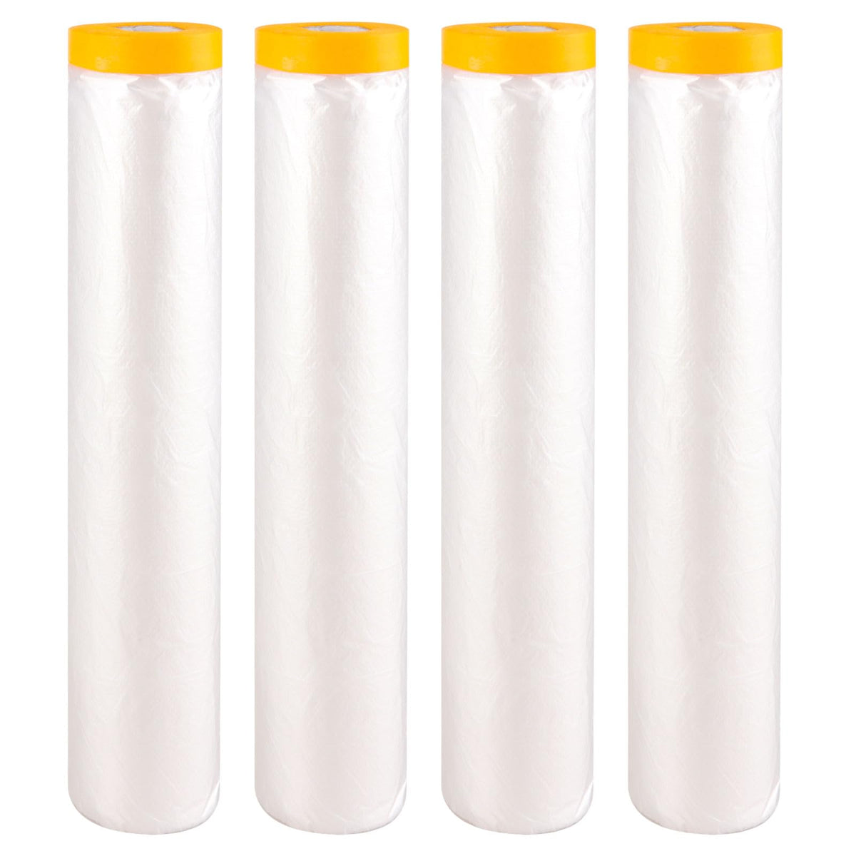 LOYORTY painter's plastic sheeting four-roll pack protecting large surfaces during painting