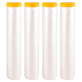 LOYORTY painter's plastic sheeting four-roll pack protecting large surfaces during painting