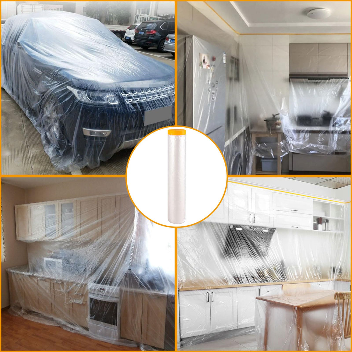 LOYORTY clear plastic protects vehicle interiors during automotive work