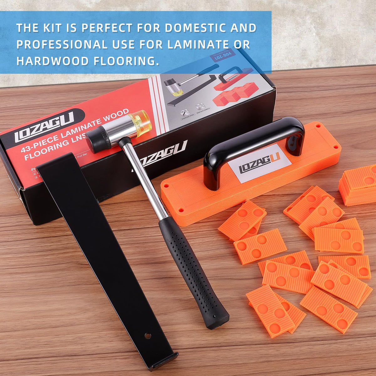 LOZAGU ergonomic handle reduces fatigue during long installation sessions