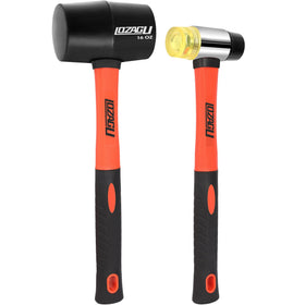 LOZAGU rubber mallet 16oz head for durable tapping on floors and crafts.