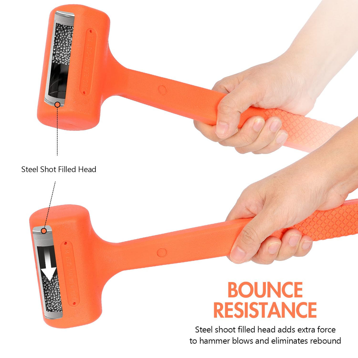 LOZAGU 16oz rubber mallet with wear-resistant head for non-marring impact.