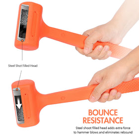 LOZAGU 16oz rubber mallet with wear-resistant head for non-marring impact.