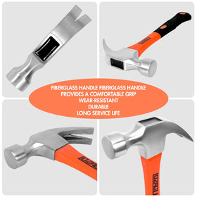 LOZAGU 8oz small hammer offers compact control and vibration dampening.