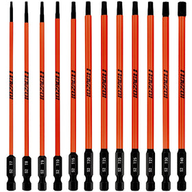 LOZAGU torx bit set shows 6-inch bits for tough fasteners and longer reach