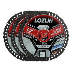 LOZLIN Diamond Blades 3PCS pack front view for versatile tile cutting.
