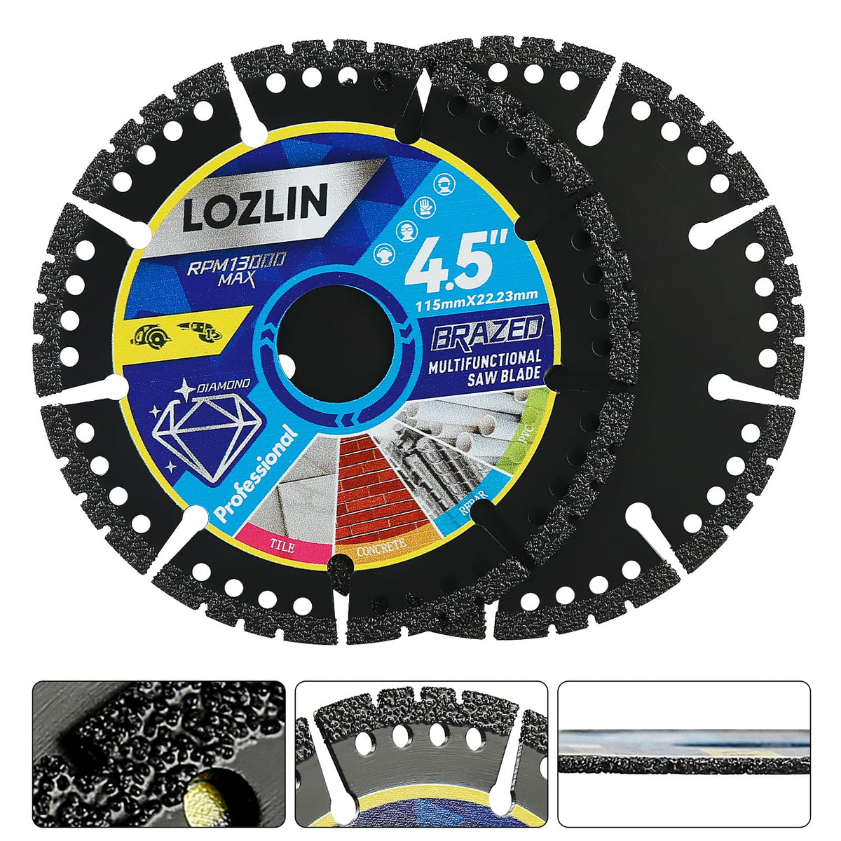 LOZLIN Diamond Blades in action cutting marble shows fast, clean results.