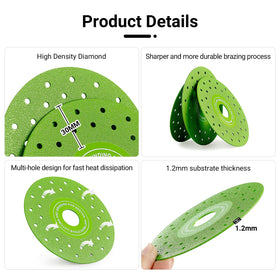 LOZLIN multi-purpose disc handles cutting, grinding, and edging on ceramic, granite, marble.
