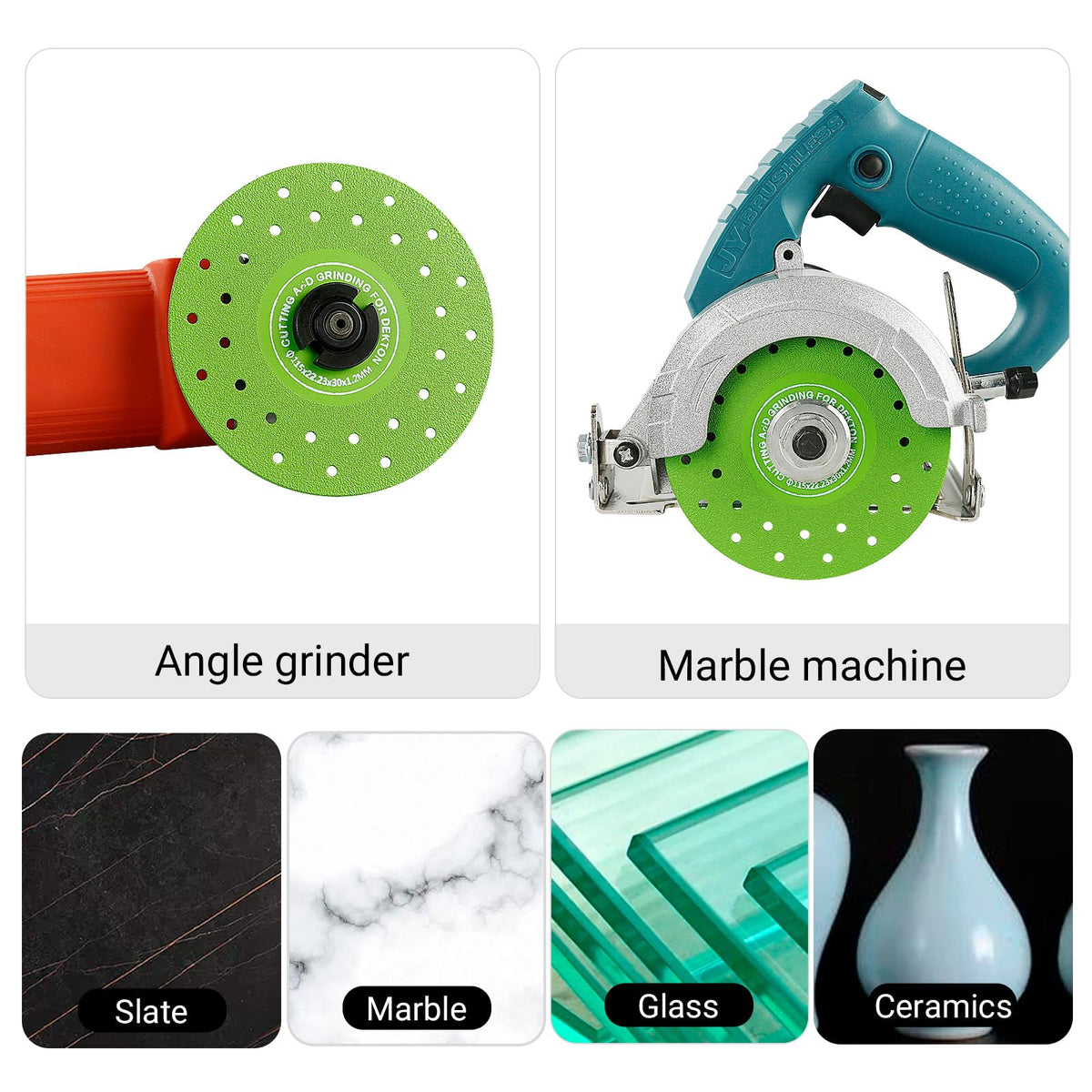 LOZLIN stone-processing disc supports porcelain, ceramic, granite, and marble projects.