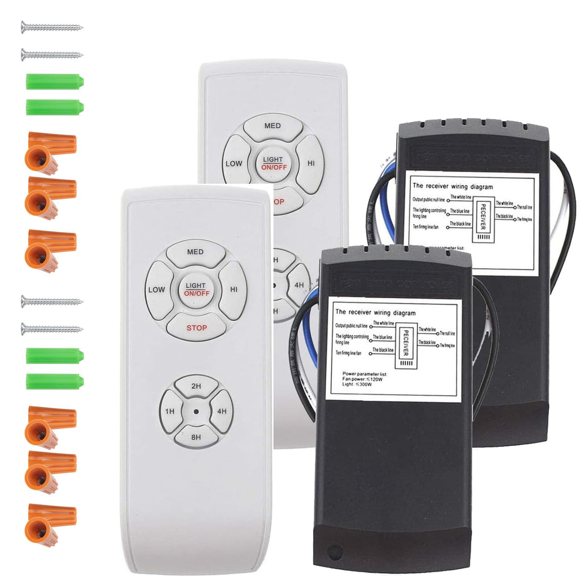 LPHUMEX AC motor ceiling fan remote kit enables wireless control
