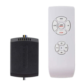 LPHUMEX ceiling fan remote kit, small receiver fits canopy for wireless control.