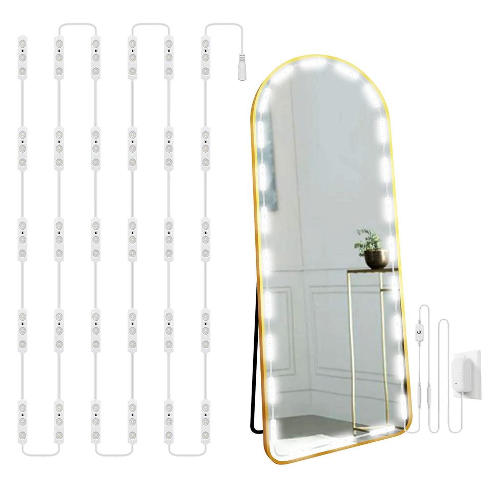 LPHUMEX Hollywood Glam LED vanity lights 14ft for crisp makeup illumination.