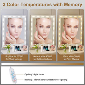 LPHUMEX LED vanity lights offer dimmable brightness for tailored makeup lighting.