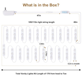 LPHUMEX LED vanity lights create a Hollywood-style setup for photos and makeup sessions.