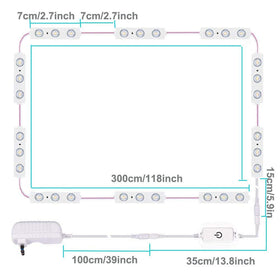 LPHUMEX waterproof lighting suitable for bathroom mirrors and vanity areas.