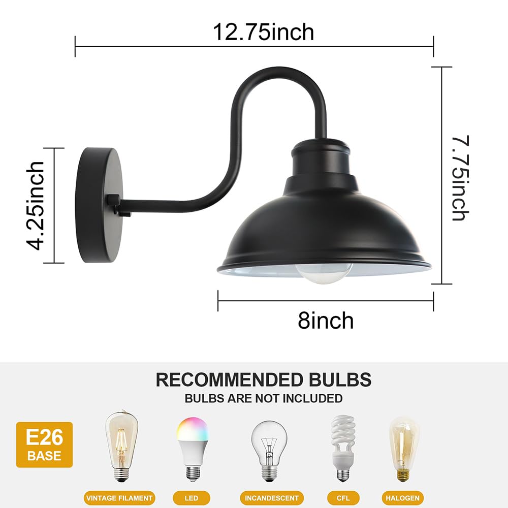 LPRZSG exterior wall sconce matte black for porches