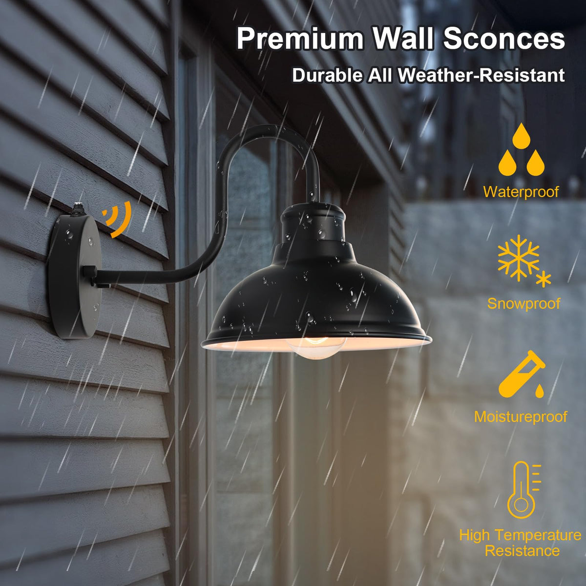 LPRZSG exterior light with IP44 rating for wet outdoor conditions.
