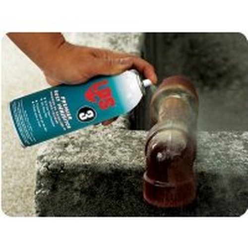 LPS 3 Premier Rust Inhibitor hazy brown finish coats metal surfaces to slow rust formation.