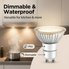LPSAFP energy-efficient bulb replaces 50W halogen for longer-lasting kitchen lighting.