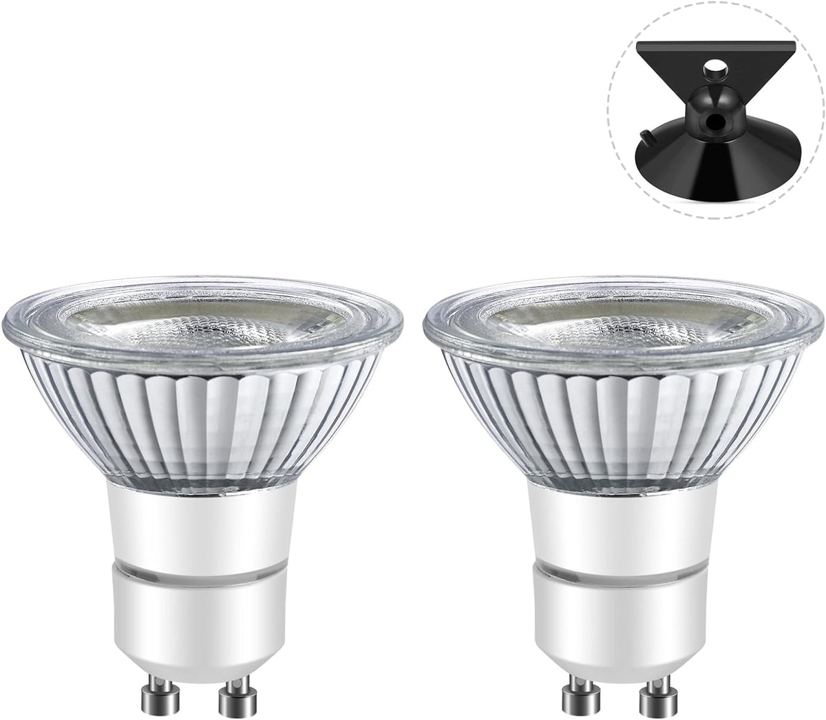 LPSAFP LED GU10 range hood light bulb with 45-degree beam for clear stove lighting.