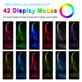 LQMEILI LED fiber whip with 360° swivel for dynamic light shows.