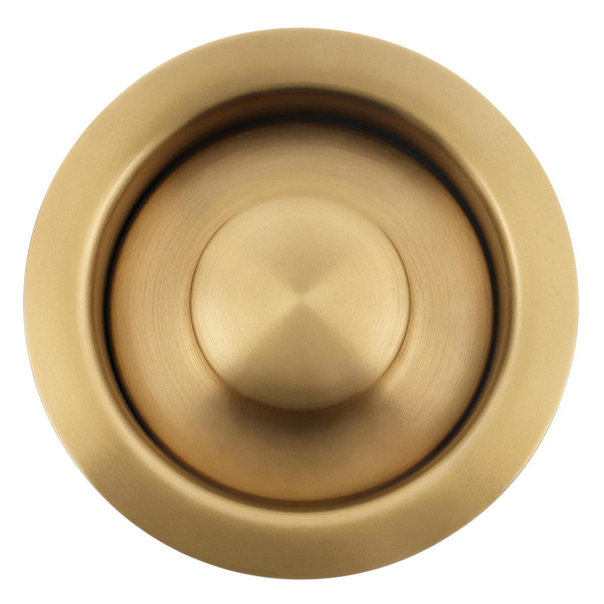LQS golden disposal flange detail, durable stainless steel finish for long-lasting corrosion resistance.