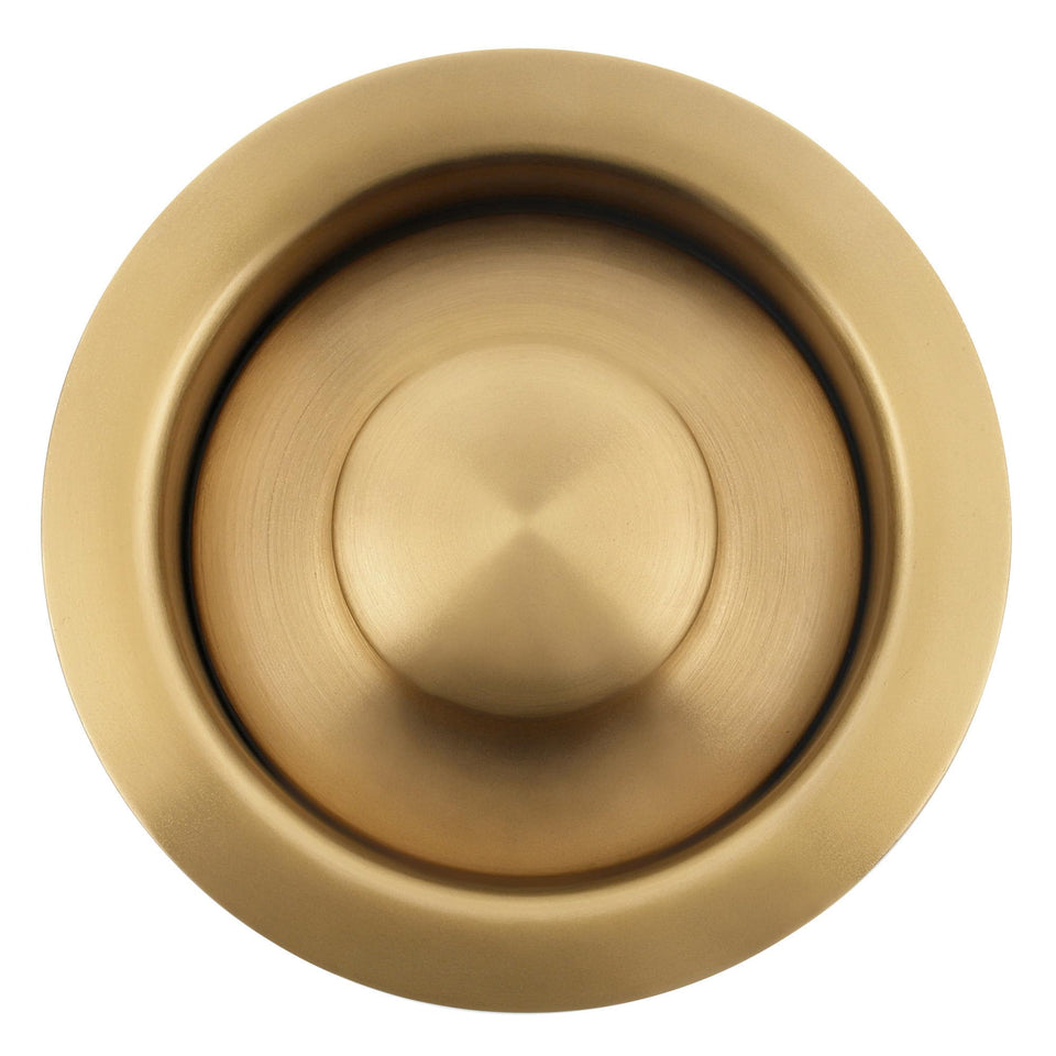 LQS golden disposal flange detail, durable stainless steel finish for long-lasting corrosion resistance.