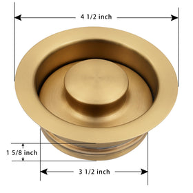 LQS golden flange 3-1-2-inch opening for universal fit and easy replacement.