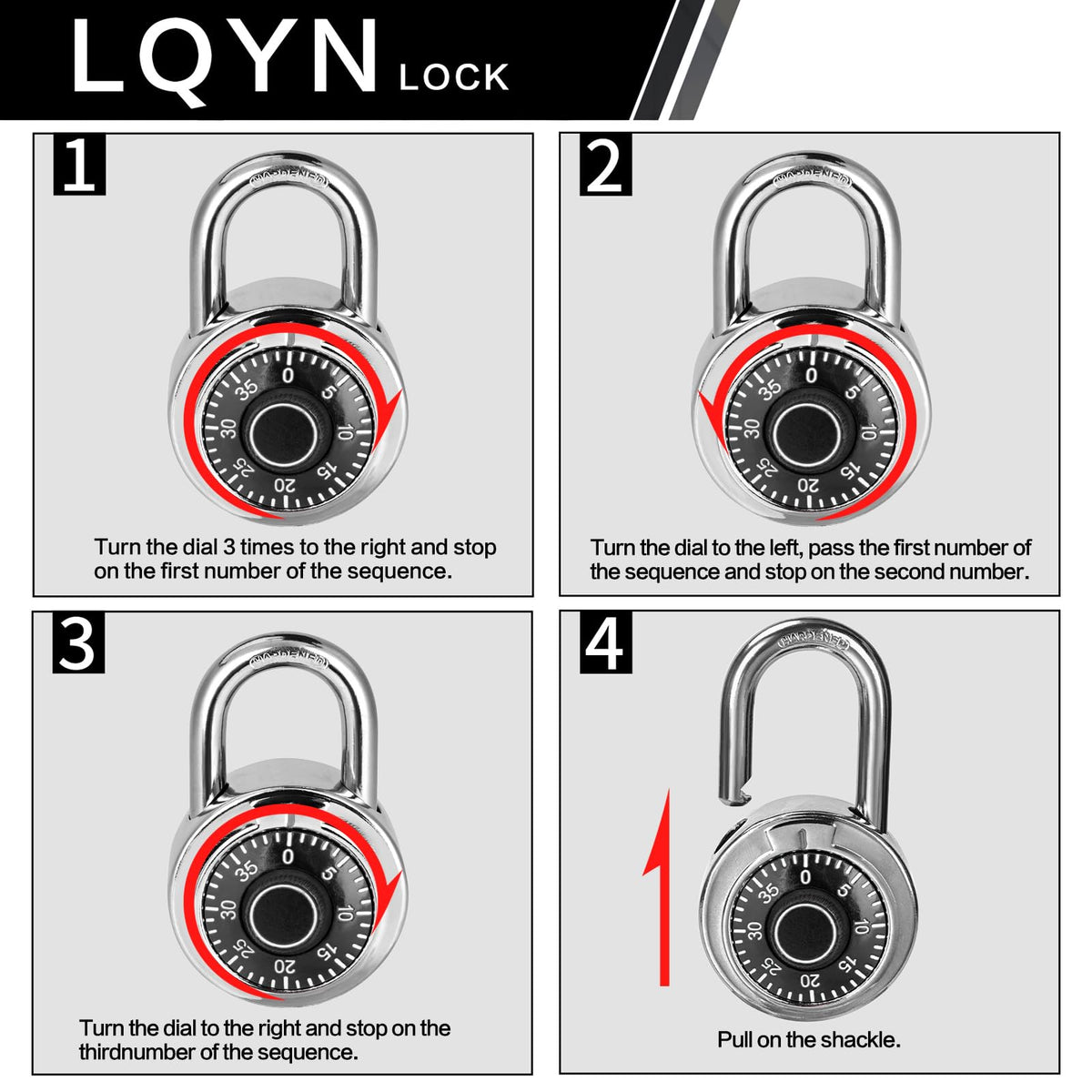 LQYN fixed three-digital dial offers keyless access and reliability.