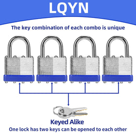 LQYN hardened shackle and brass cylinder ensure durable use