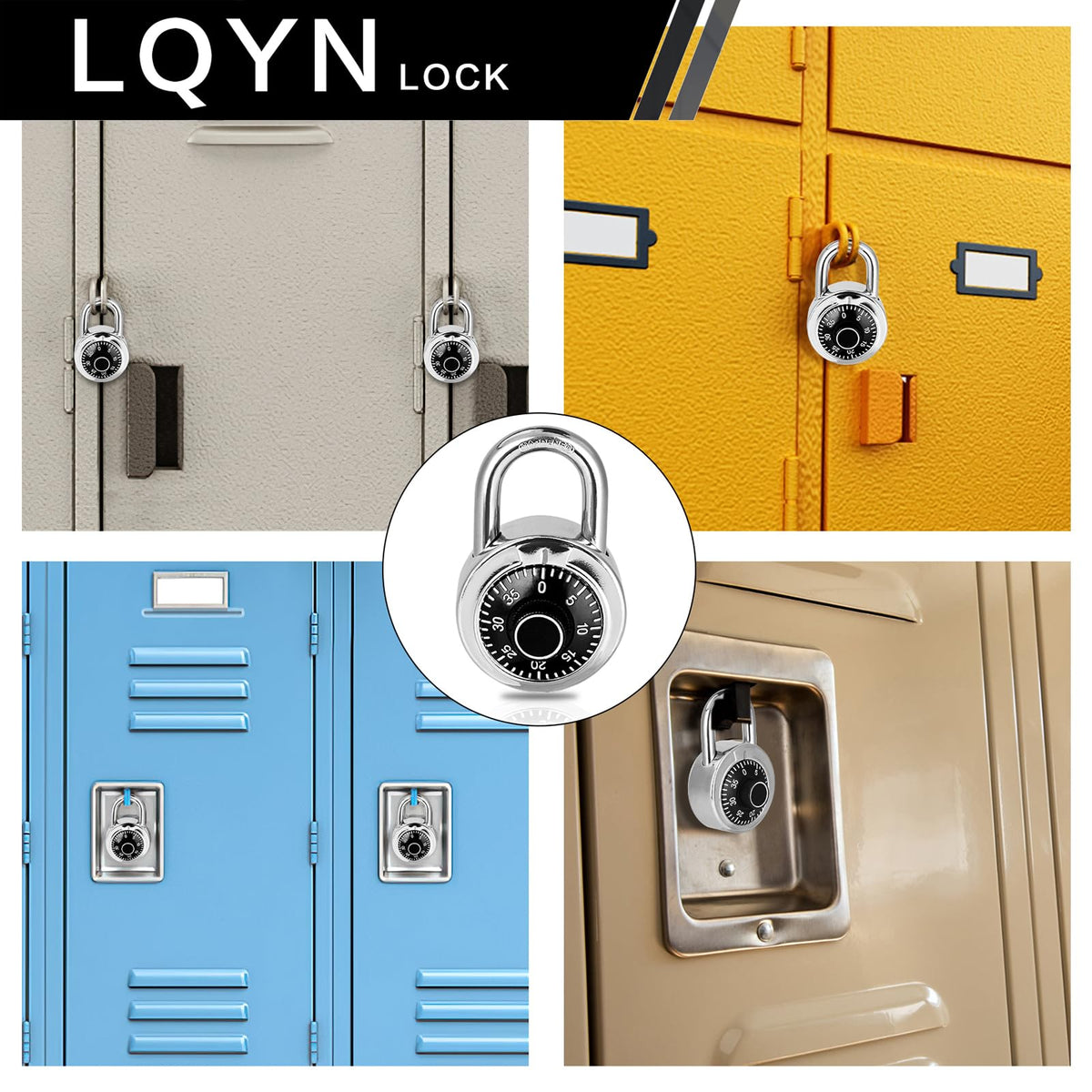 LQYN hardened-steel shackle resists tampering and daily wear.