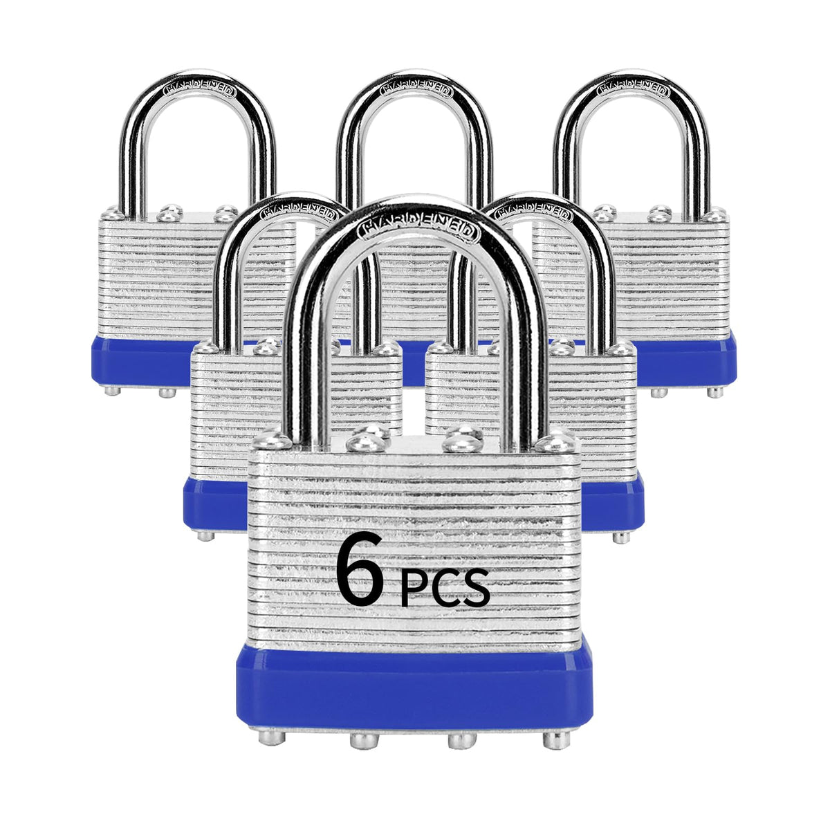 LQYN padlocks six-pack with same key for easy storage access