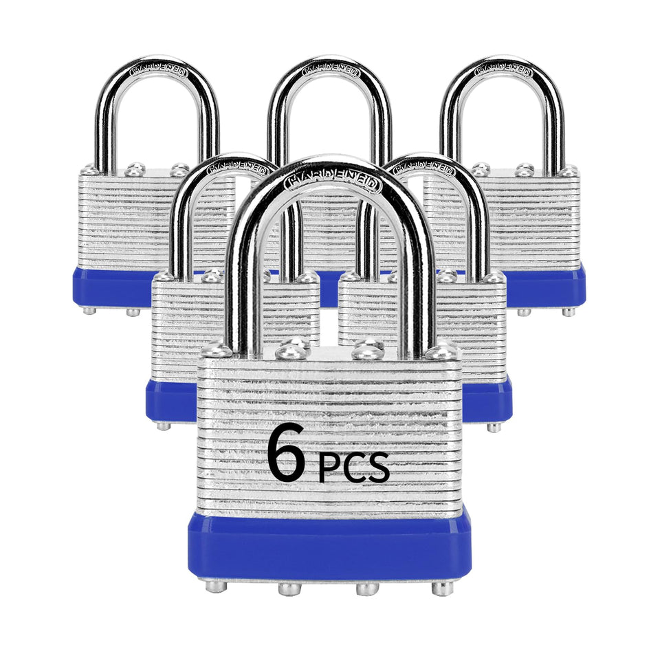 LQYN padlocks six-pack with same key for easy storage access